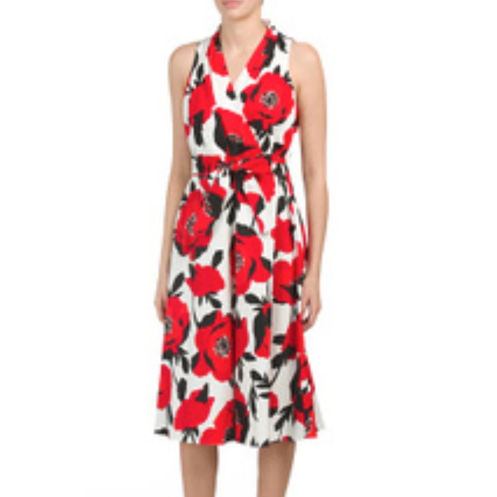 NWT London Times Floral Halter Dress
